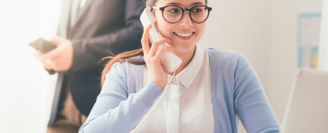 Woman Answering Business Call