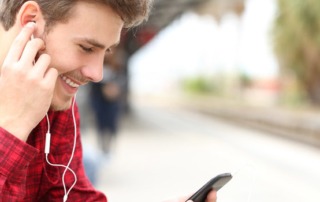 Man Listening to Music