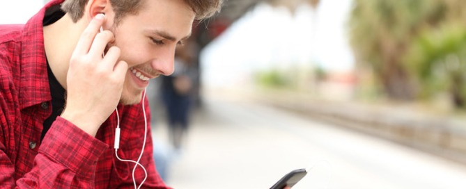 Man Listening to Music